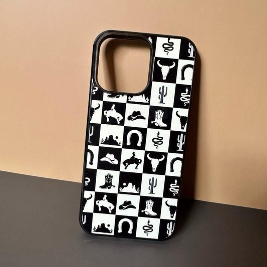 CHECKERED WESTERN PHONE CASE